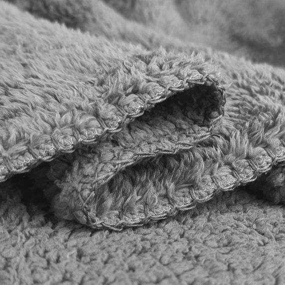Плед-ковдра із шерпи і флісу сірий Love You 150 x 200 см | Зображення 6