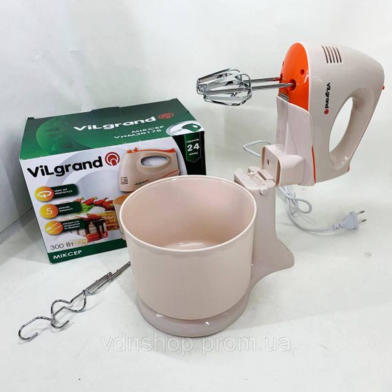 Электрический стационарный миксер, Миксер с нержавеющими насадками Универсальный ручной MI-13 | Зображення 2