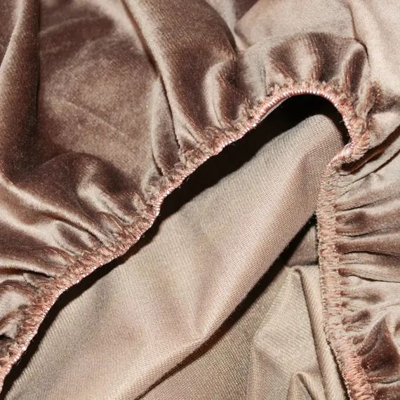 Простирадло на резинці двоспальне ТЕП VELOUR 2-04756_34182 180х200 см шоколадна | Зображення 4