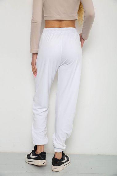 Штаны женские велюровые, цвет белый, 238R58168 | Зображення 3