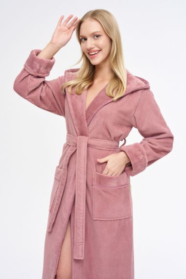 Жіночий халат Nusa 3879 пудровий S | Зображення 7