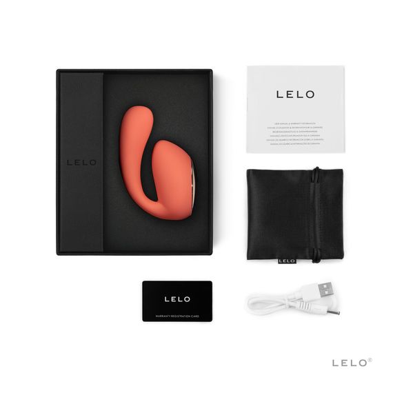 Смарт-вібратор LELO Ida Wave Coral Red, вагінально-кліторальний, технологія WaveMotion, 2 мотори | Зображення 5
