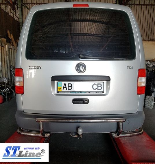 Задня дуга AK003-3 (2 шт., нерж) для Volkswagen Caddy 2004-2010 рр | Зображення 1