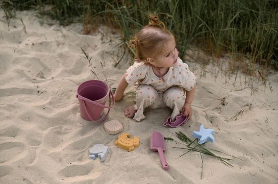 Набір іграшок для піску дитячий силіконовий Рожевий | Зображення 2