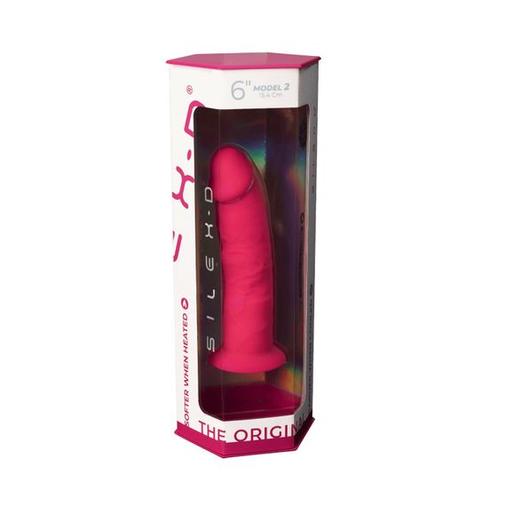 Фалоімітатор SilexD Robby Pink (MODEL 2 size 6in), двошаровий, силікон + Silexpan, діаметр 3,5см | Зображення 5