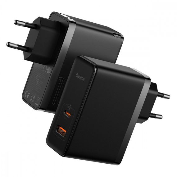 МЗП Baseus GaN5 Pro 100W (Type-C + USB) + Кабель Type-C + Type-C | Зображення 8