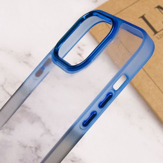 Чехол TPU+PC Fresh sip series для Apple iPhone 13 Pro (6.1") Черный / Синий | Зображення 3