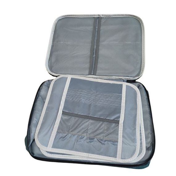 Дорожній кейс сумка органайзер для зберігання документів та гаджетів з кодовим замком. Колір: синій | Зображення 5