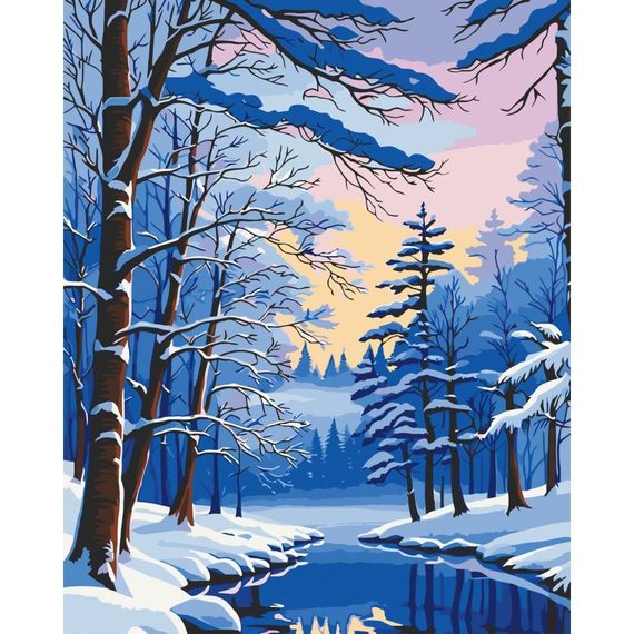 Картина по номерам "Зимний лес" 11048-AC 40х50 см