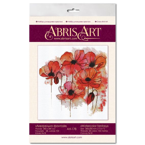 Набор для вышивки крестиком "Акварельная фантазия" AH-178 28х28 см | Зображення 1