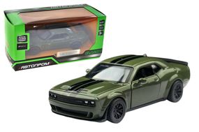 Машина металева 4385 1:44 Dodge Challenger SRT Jalibreak, на батарейки, світло, звук, відкриваються двері, коробка 14,5x6,5x7 см АВТОПРОМ