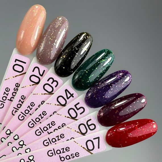 База для гель-лаку Toki-Toki Glaze Base GL01 с поталью 5мл