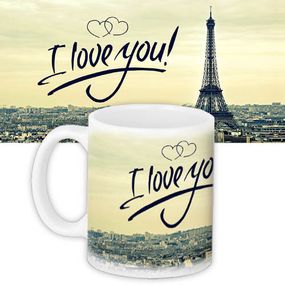 Чашка з принтом I love you! 330 мл (KR_WOL013)