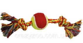 Іграшка для собак Croci Rope toy канат-грейфер з м'ячиком для собак 30.5 см C6098318
