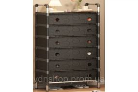 Полка для обуви SKLM-32-LT6205 черная  6 полок