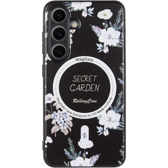TPU+PC чехол Secret Garden with MagFit для Samsung Galaxy S24 Black | Зображення 1