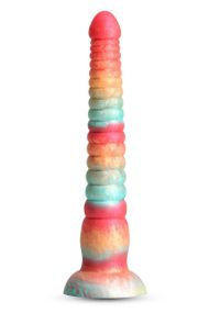 Фалоімітатор рельєфний NS Novelties Colours на присосці, різнокольоровий, 23 см Sex Aura