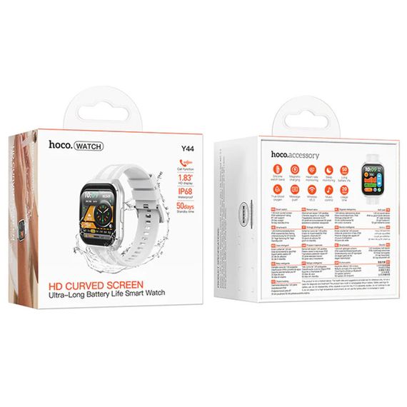 Смарт-годинник Hoco Y44 Smart sports watch (call version) Silver | Зображення 2