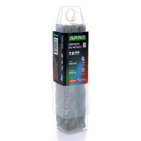 Свердло для металу HSS/M2 (6542) Ø 7,0 мм (тубус, кратність10 шт.) PRO APRO 8306841