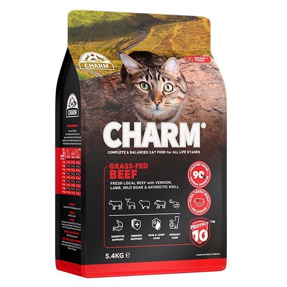 Сухий корм для котів з яловичиною Charm Grass-Fed Beef, 5.4 кг