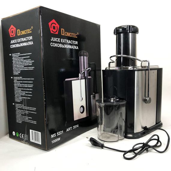 Соковитискач Domotec MS-5221 1000 W, соковитискач універсальний соковитискач електро на склянку | Зображення 8