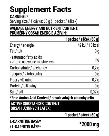 Жироспалювач Extrifit Carnigel® 60g (Apricot) | Зображення 1