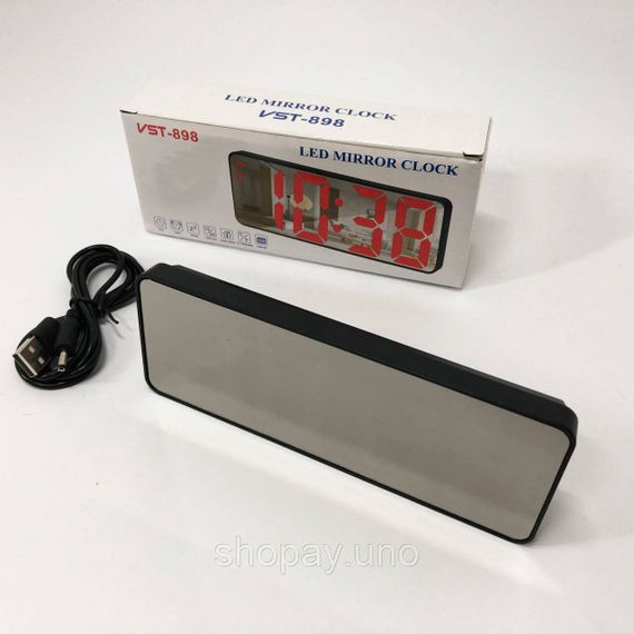 Настольные цифровые часы с подсветкой VST-898-4, Современные часы с LED подсветкой EC-38 | Зображення 1