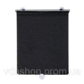 Рулонна сонцезахисна шторка на пластикові вікна 50*125 см, Чорна