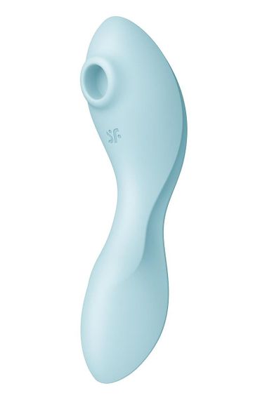 Вакуумний смарт-стимулятор із вібрацією Satisfyer Curvy Trinity 5+, Голубий — найкраще поєднання інновацій та максимального задово | Зображення 3