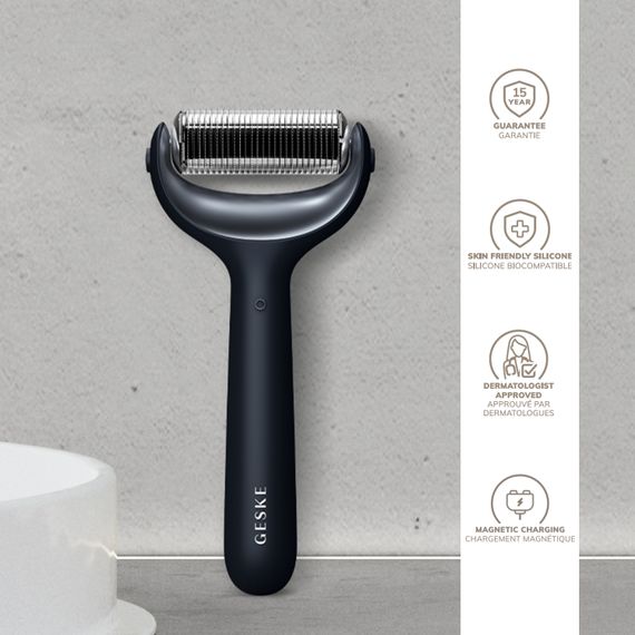 Ролер для голкової мезотерапії обличчя та тіла GESKE MicroNeedle Face&Body Roller 9в1 black | Зображення 2