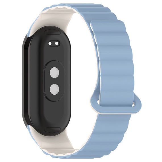 Ремешок Dual-color Magnetic для Xiaomi Mi Band 9/8 Lilac Blue / White | Зображення 1