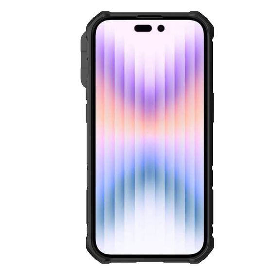 TPU+PC чохол Nillkin CamShield Armor Pro no logo (шторка на камеру) для Apple iPhone 14 Pro Max Чорний | Зображення 4