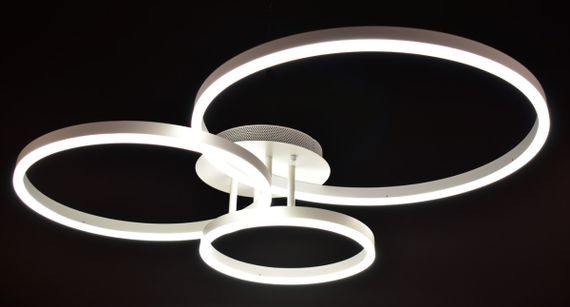 Люстра світлодіодна стельова LED світильник для квартири на стелю лед з пультом 25832 Білий 14х70х80 см. | Зображення 4