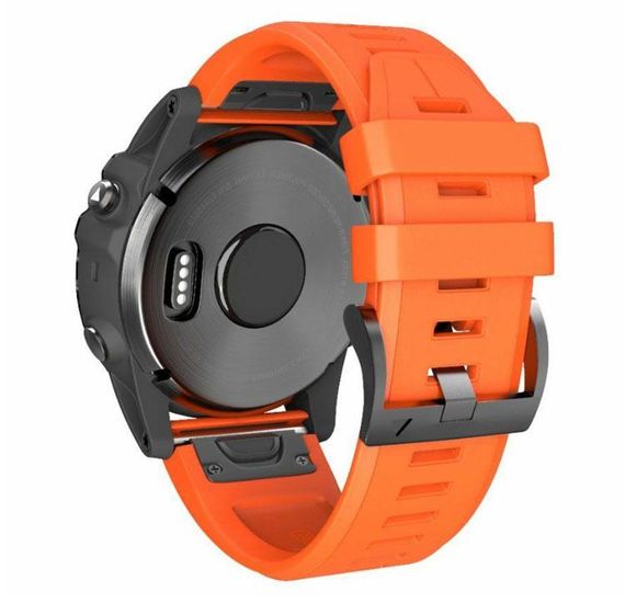 Силиконовый ремешок Primo для часов Garmin Fenix 5 / 5 Plus / Fenix 6 / 6 Pro - Orange | Зображення 1