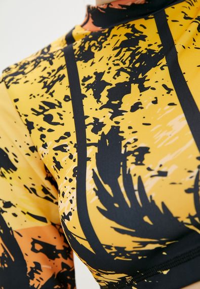 Спортивный топ 4Profi с длинным рукавом c принтом "Тропик"  оранжевый размер L дайвинг 16138 | Зображення 4