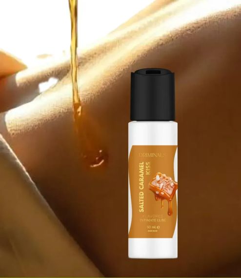 Съедобный лубрикант Driminals Kiss Salted Caramel со вкусом солёной карамели, 30 мл Sex Aura | Зображення 1