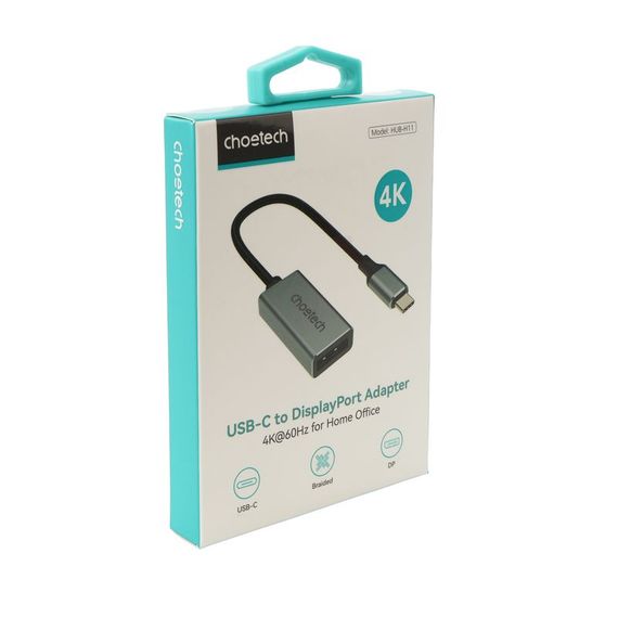 Адаптер-перехідник USB Type-C на DP Choetech HUB-H11-GY-V2 | Зображення 4