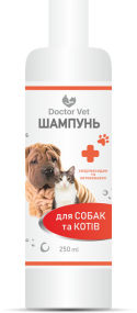 Шампунь з хлоргексидином та кетоконазолом Doctor Vet для собак та котів, 250 мл