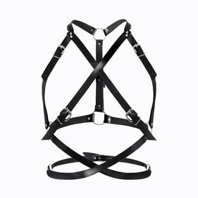Портупея жіноча Art of Sex - Agnessa Leather harness, Чорний L-2XL Sex Aura