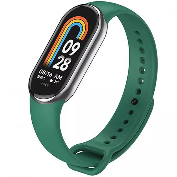 Силіконовий ремінець для Xiaomi Mi Band 8/9 Зелений / Dark green