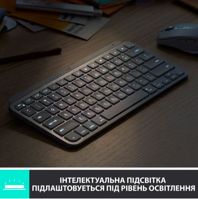 Клавіатура Logitech MX Keys Mini Minimalist Wireless US Pale Grey (920-010499) | Зображення 2