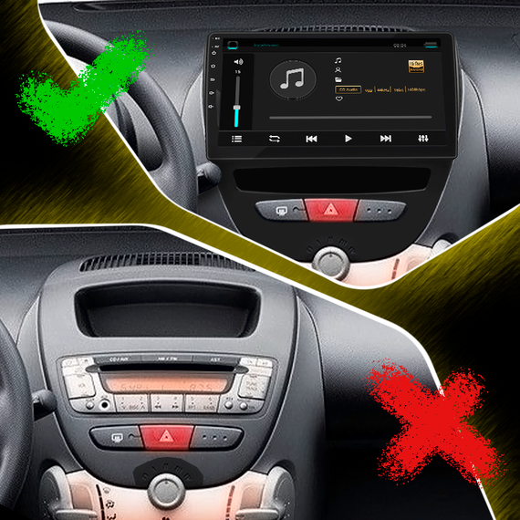 Штатная магнитола 10" Lesko для Toyota Aygo I Рестайлинг 2009-2012  1/16Gb/ Wi-Fi Optima Тойота | Зображення 2