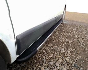 Боковые пороги Duru (2 шт., алюминий) Короткая база для Renault Trafic 2001-2015 гг