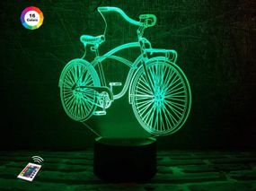 3D светильник ночник с пультом "Велосипед " 3TOYSLAMP