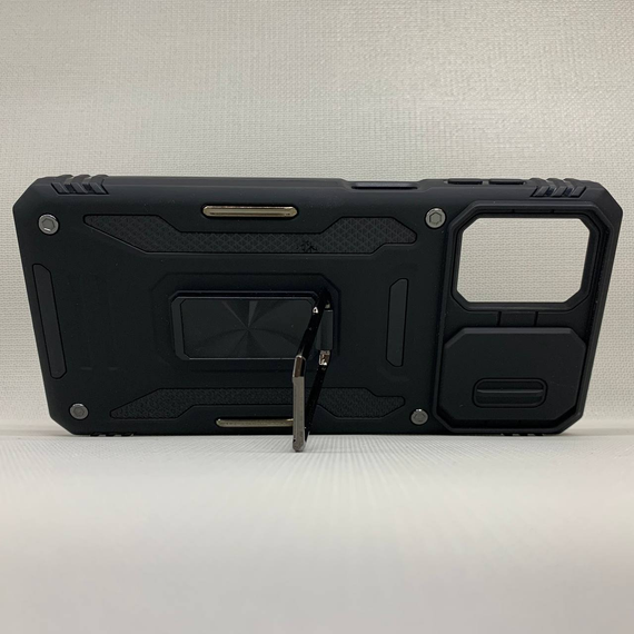 Протиударний чохол Samsung Galaxy A12 / M12 чорний Ring Magnet Camera Slide NEW з кільцем | Зображення 2