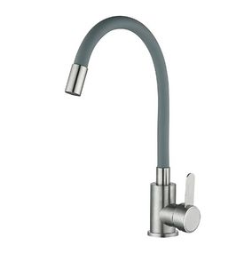 Змішувач для кухні Mixxus із сірим гнучким виливом FAN-011 Refl.Gray (MI6106)