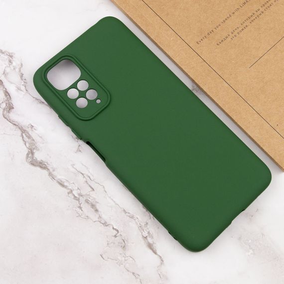 Чехол Silicone Cover Lakshmi Full Camera (AAA) для Xiaomi Redmi Note 11 (Global) / Note 11S Full camera, Зелений/Cyprus Green | Зображення 3