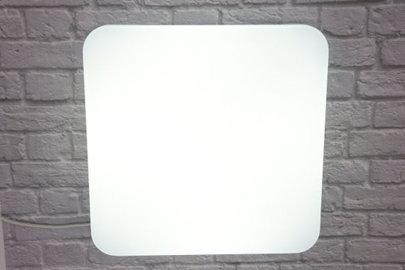 Сучасний квадратний світильник стельовий LED для кімнати кухні ванної з пультом 25716 Білий 4х38х38 см. | Зображення 4