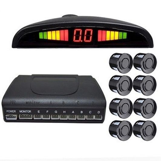 Парктроник (парковочный радар) Assistant Parking Sensor, 8 XK-651 черных датчиков | Зображення 5