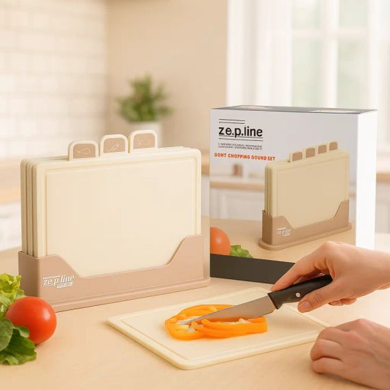 Кухонний набір дощок Zepline ZP-00220 5 предметів, з підставкою | Зображення 7